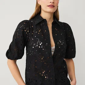 Ellos Collection Broderie Anglaise Skjorta (Dam)