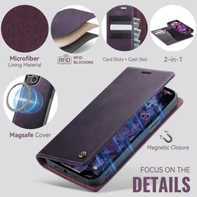 CaseMe RFID Beskyttelses Lommeboketui for iPhone 15