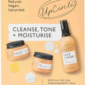 UpCircle Cleanse Tone Moisturise Set (Cleansing Balm, Face Toner, Face Moisturis