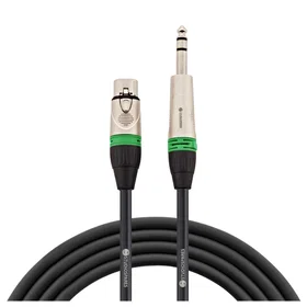 Studiospares XLR Female Stereo Jack Cable 0.3m 655029