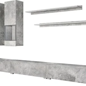 MEUBLORAMA HA-BAROS-24O1BM10*3C/75KG Meuble TV 6 étagères