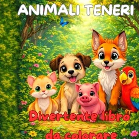Animali Divertente Färgläggningsbok