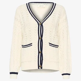 Cream CrPreps Stickad Cardigan (Dam)