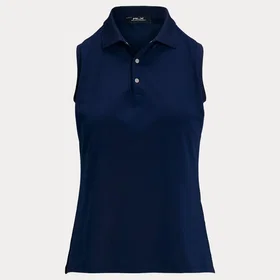 Ralph Lauren Classic Fit Ermeløs Piqué Polo Shirt (Dame)