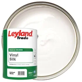 Leyland Trade Vinyl Silk Paint Brilliant White 5L