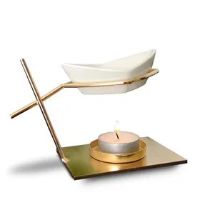 Zen'Arôme Brûleur de parfum matelot en céramique et métal