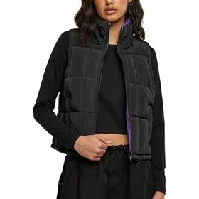 Urban Classics Reversible Cropped Puffer Vest (Dam)