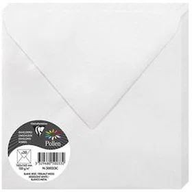 Pollen Enveloppe 165x165 nacré blanc(20)