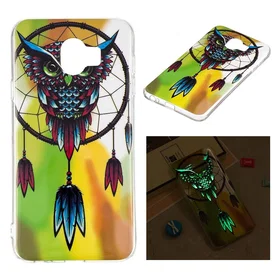 Owl Och Drömmefångare Etfodral för Samsung Galaxy J4 (2018)