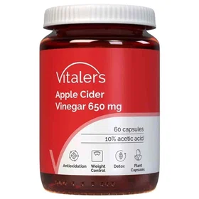 Vitalers Apple Cider Vinegar 650mg 60 Capsules