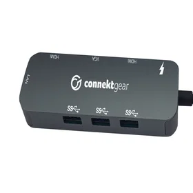 CONNEkT GEAR Type C Dual Screen Docking Station Power Delivery Charging GR04910