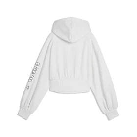 Puma Street Glam Bedazzled Balloon Sleeve Full Zip Sweatshirt (Dam)