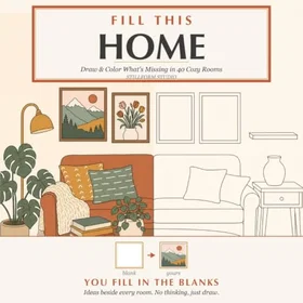 Fill This Home Aktivitetbok för Vuxna