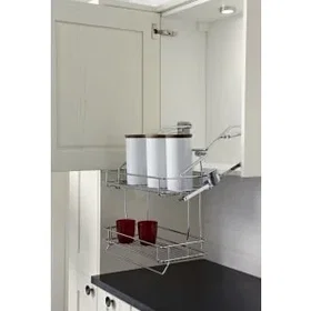 Häfele Pull Down Two Tier Kitchen Wire Shelf