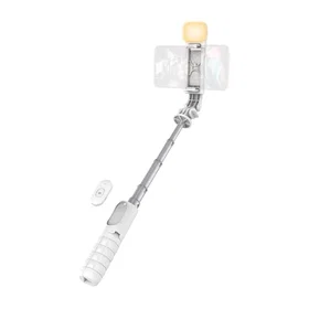 TNB Influence Pro Selfie Stick med Stativfunksjon og LED-Lys (Hvit)