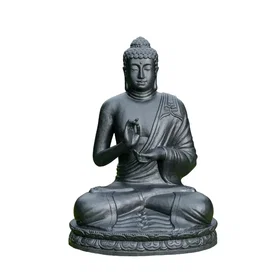 Wanda Statue de Bouddha Assis Noir 150cm