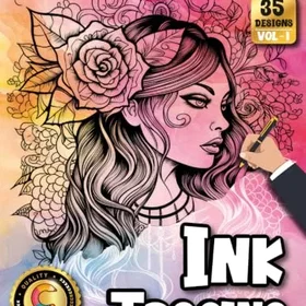 COLOROO Ink Tracing Book för Vuxna