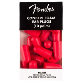 Fender Concert Foam Ear Plugs for Concert 10 pairs