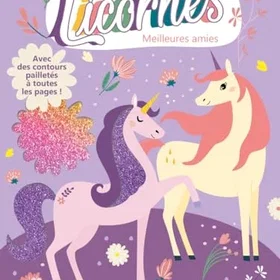 HEMMA Mes Coloriages Scintillants Licornes Meilleures Amies Färgläggningsbok för barn