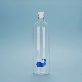 Balvi Atlantis Blue Whale Glass Bottle 1.2L
