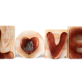Art-Dog Panneau en bois « LOVE » représentant un cocker américain