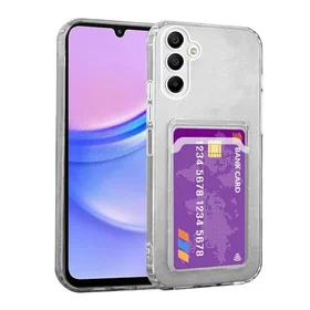 SDTEK Shock Absorbing Gel Case with Card Holder for Samsung Galaxy A15