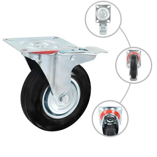 vidaXL Castor Wheels 125 mm (8 pcs) 277976