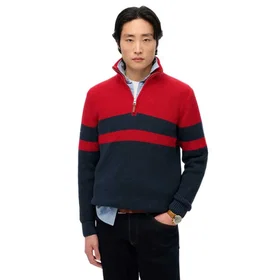 Superdry Striped Henley Demi-zip Pull (Homme)