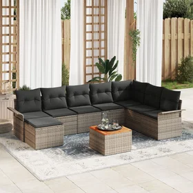 vidaXL Garden Sofa Set with Cushion 9 Pieces 3347363