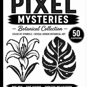 monochrome Pixel Mysteries Färgläggningsbok för Vuxna