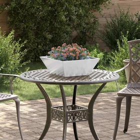 vidaXL Garden Planter Stainless Steel 40x40x15cm 873819