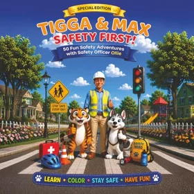 Tigga Press The Adventures of Tigga & Max Safety First Färgläggningsberättelsebok för Åldrar 6-10