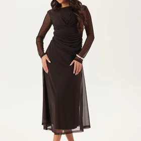 Bubbleroom Drapy Twist Mesh Kjole