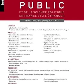 LGDJ Revue du Droit Public 04/2025