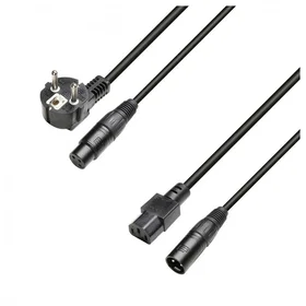 Adam Hall XLR and IEC to Schuko Hybrid Cable 5m 8101PSAX0500