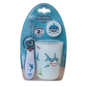 B-Brite Haj Blinkande Tandborstset 3-pack