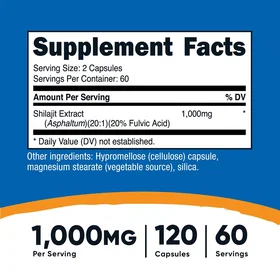 Nutricost Shilajit 1000mg 120 Capsules