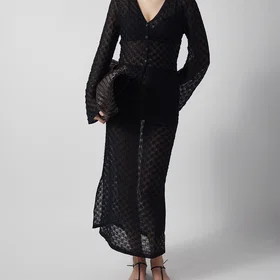 Malina Ayla Pointelle Stickad Cardigan (Dam)