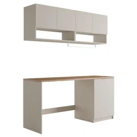 NATAJI Vaskerumsmøbel Beige Lys Natur Træ 182 cm 3666471155846