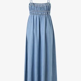 Mango Ibiza Denim Maxi Dress
