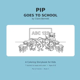 PIP Goes To School Färgläggningsbok för Barn