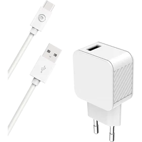 Bigben Connected CS3AACBLACRW Câble USB A + USB C Chargeur Mural 15W