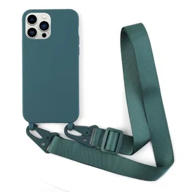 Tyndt TPU Etui med Matt Finish och Justerbar Rem för iPhone 13 Pro