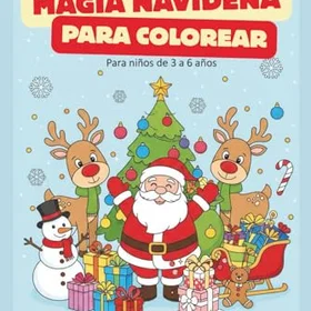 Magia Navideña Para Colorear Färgläggningsbok