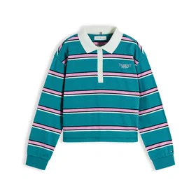 Tommy Hilfiger TJW Striped Rugby Long Sleeved Polo Shirt (Naisten)