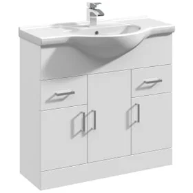 Nuie Mayford Vanity Cabinet 850mm White (VTY850)
