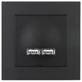 Elko Plus USB-lader 2,1A Sort