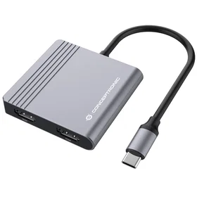 Conceptronic DONN13G USB-C Dobbel HDMI 2.0 Strømforsyning 100W