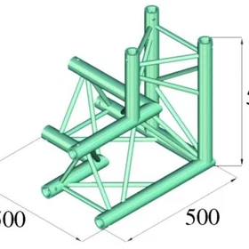 Alutruss TRILOCK 6082AL-33 3-vägs kulma oikea