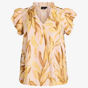Zizzi Blus Ärmlös Volanger Topp (Dam)
